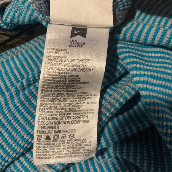 25. Nike Blue Striped Track pants Size Large in Kids, Women's Small - Picture 8 of 8